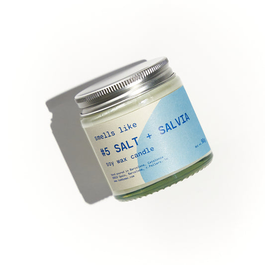#5 Salt + Salvia, soy candle