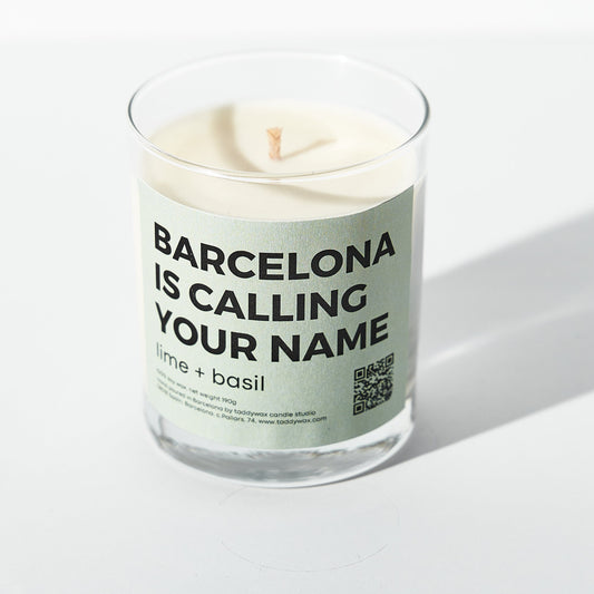Candle 'Barcelona', Lime + Basil